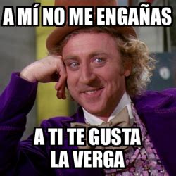 Meme Willy Wonka A mí no me engañas A ti te gusta la verga 33256693