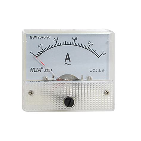 L Ac A Rectangle Analog Panel Ammeter Gauge White Ebay