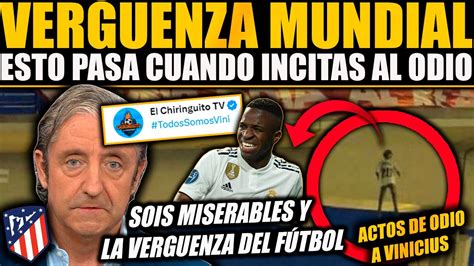 FANS DEL ATLETI CUELGAN A VINICIUS DE UN PUENTE ESTO ES DELITO DE