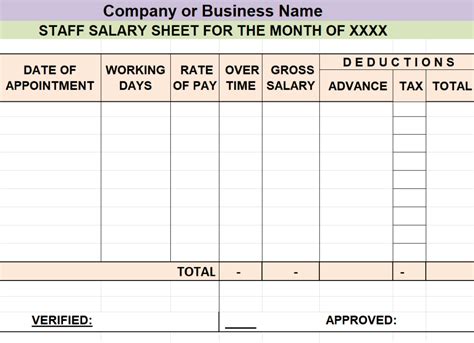 Download 17 Printable Salary Sheet Templates in [EXCEL & WORD]