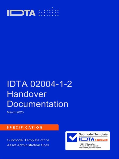 Fillable Online Idta Handover Documentation Submodel Template Of The