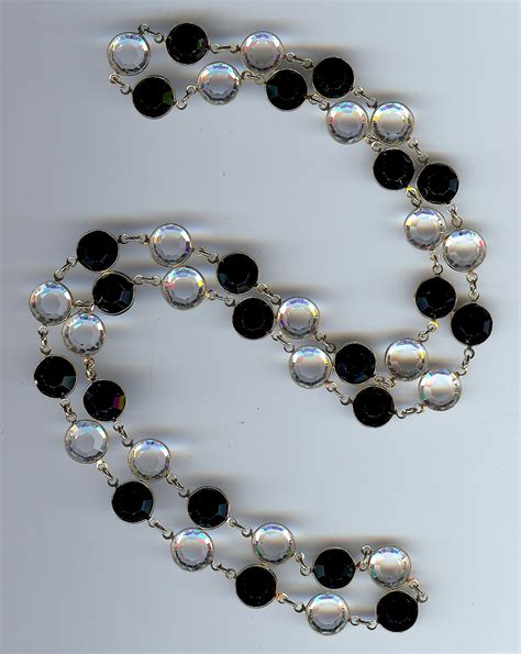 Swarovski Vintage Bezel Set Black Clear Crystals Ne Gem