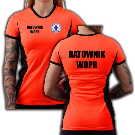 RATOWNIK WOPR koszulka bawełniana PREMIUM damska ratownikplus pl