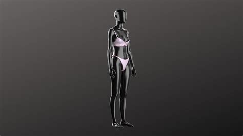 Woman Lingerie Bikini Modeling In Clo3D Marvelous Designer 3D Model