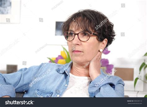 Portrait Brunette Mature Woman Glasses Stock Photo Shutterstock