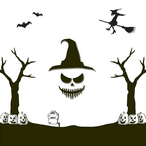 Halloween silhouette vector stock 13675548 Vector Art at Vecteezy