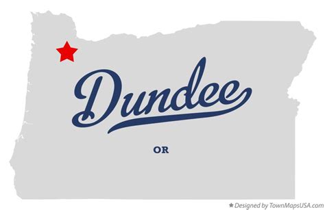 Map of Dundee, OR, Oregon