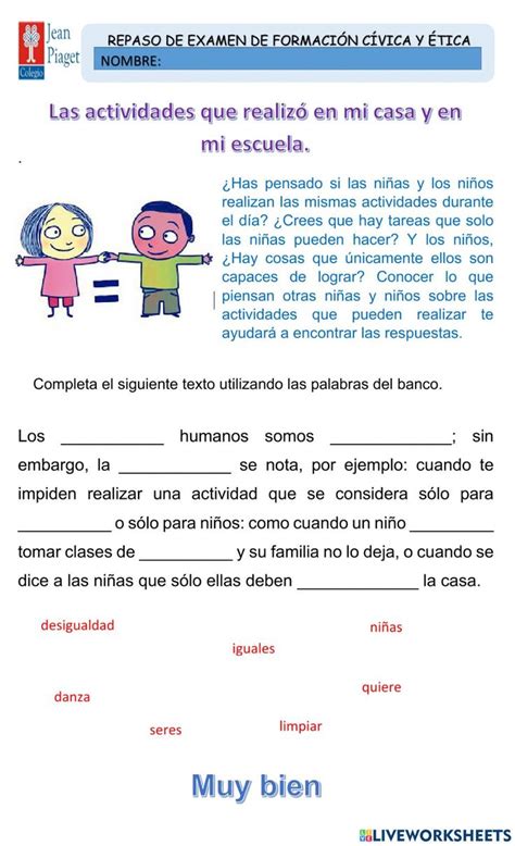 Igualdad De Género Online Exercise