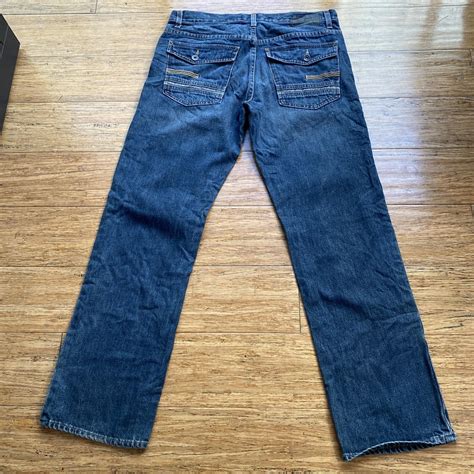 Calvin Klein Mens Jeans Straight Fit Dark Blue Denim Depop