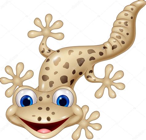 Desenho Do Lagartixa - Lagartixa sorridente dos desenhos animados — Vetores de Stock ...