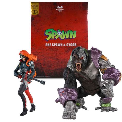 Spawn She Spawn Cygor Gold Label W Megafig Pack Action Figure