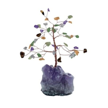 Arbre Du Bonheur Quartz Multicolore 45 Pierres