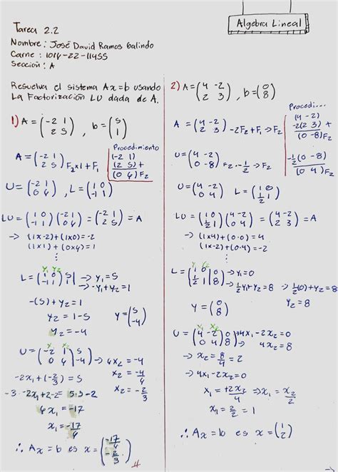 Tarea 2 2 José Ramos 1016 22 11455 Álgebra lineal Algebra Lineal