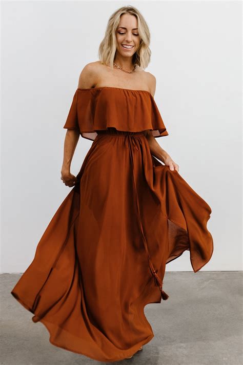 Victoria Off Shoulder Maxi Dress Spice Baltic Born