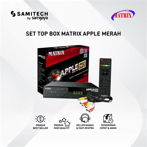 Jual SET TOP BOX MATRIX APPLE MERAH DIGITA DVB T2 MATRIX APPLE HD