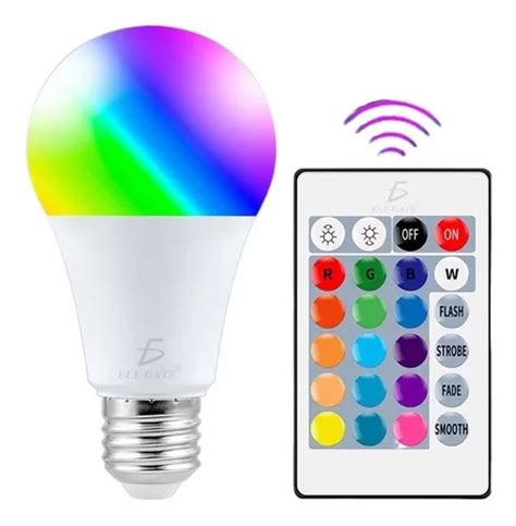 Foco Led Rgb De Control Remoto Watts Con Efectos