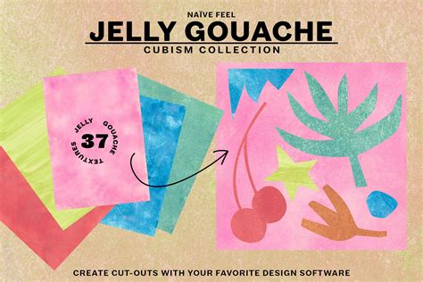 Jelly Gouache Textures By Naive Feel On Creativemarket Cubism