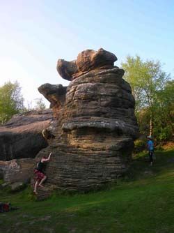 Climbing at Brimham Rocks - Lost Earth Adventures