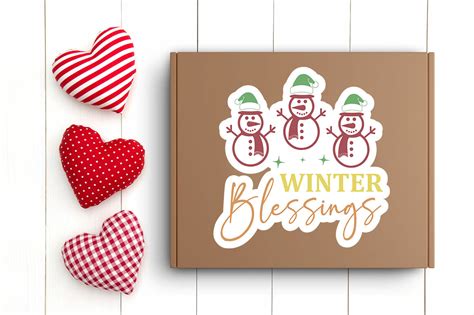 Winter Blessings Sticker Graphic by Crafticy · Creative Fabrica