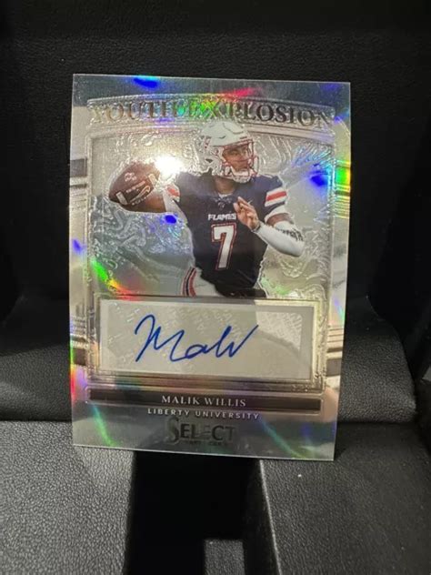 Panini Draft Picks Malik Willis Youth Explosion Rc Auto Argent