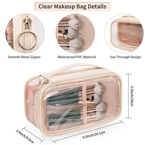 Ocheal Clear Makeup Bag Portable Makeup Storage Organizer Cosmetic Bag