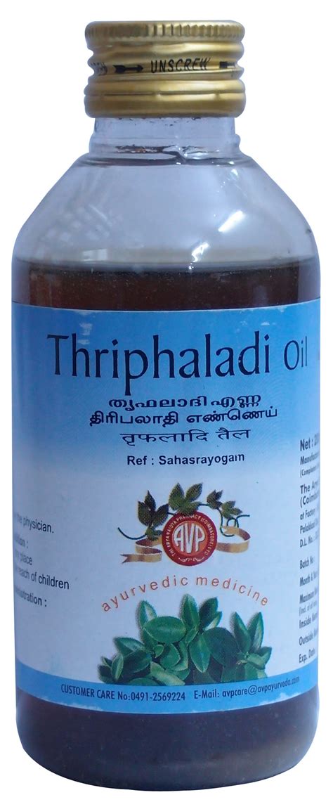 TRIDOSHIC Triphaladi 200ml Tailam huile de massage ayurvédique Arya