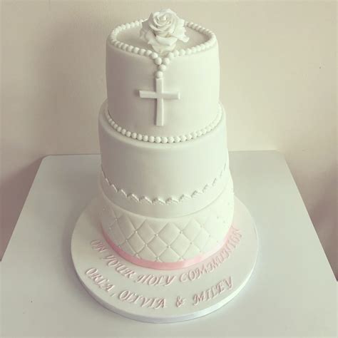 2 Tier Communion Celebration Cake Luscious Lovelies Cakes