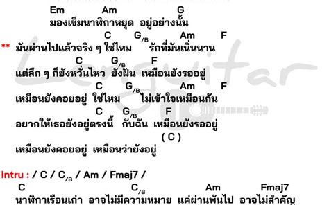 คอร์ดเพลง นาฬิกาเรือนเก่า Archives Lenguitar เล่นกีต้าร์