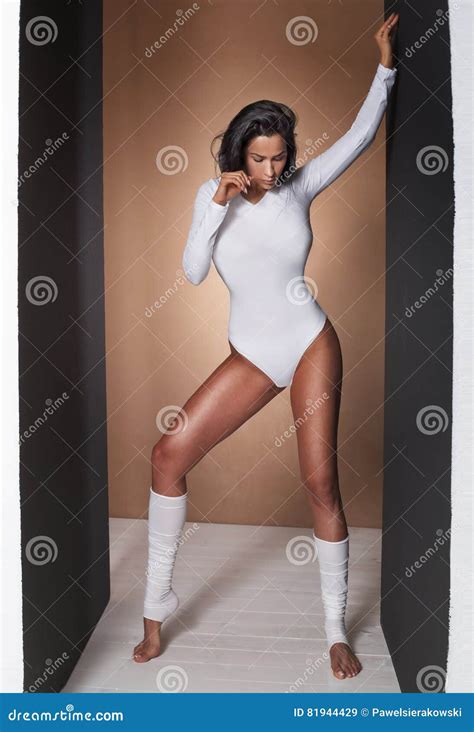Woman Posing In Studio Stock Image Image Of Brunette