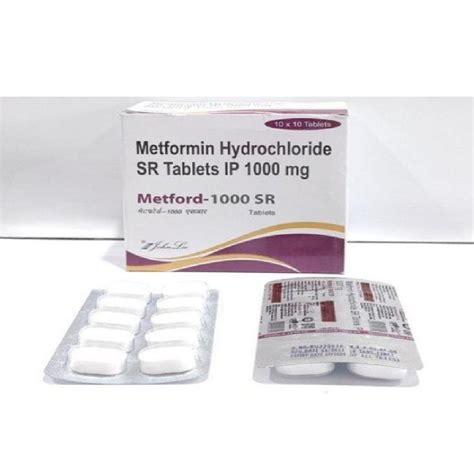 1000 mg Metformin Hydrochloride SR Tablets at ₹ 32.34/stripe ...
