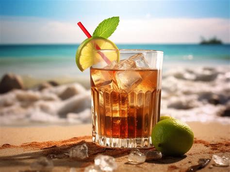 Premium Photo Sipping A Cuba Libre Cocktail At The Beach Enjoying The