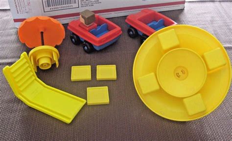 VINTAGE PLAYSKOOL McDONALDS PLAYSET PIECES CARS, FOOD TRAYS, PLAYGROUND, TABLE | #1886121914