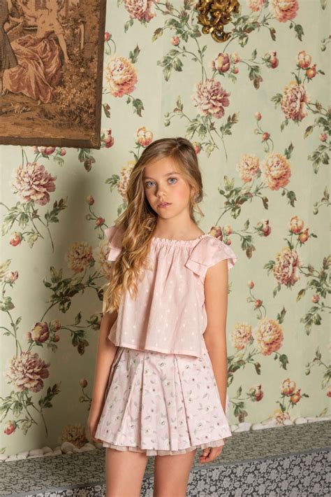 Conjunto niña estampado floral rosa Dolce Petit Vestidos cortos para