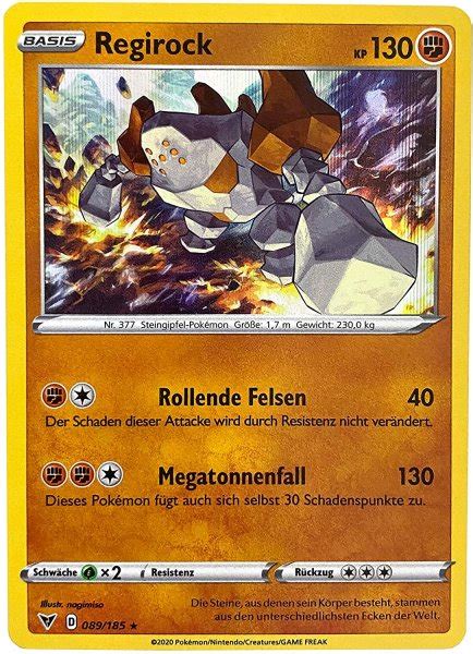 Bestelle Jetzt Regirock Farbenschock Holo Rare Bei Geco