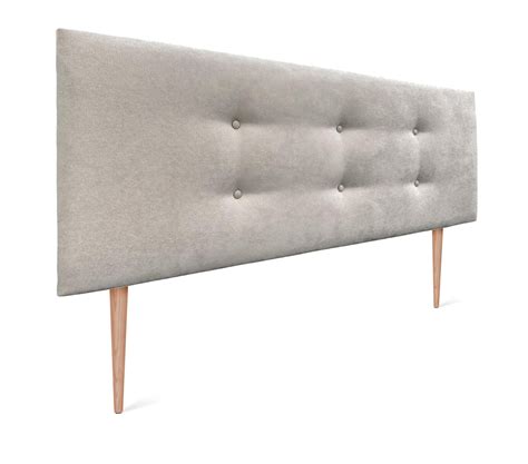 DHOME Tête de lit en tissu Aqualine avec 2 rangées de boutons 135x105cm