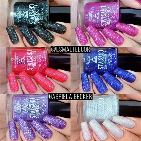 Esmalte Flickering Crushed Sparkling Crystals Avon Ml Shopee