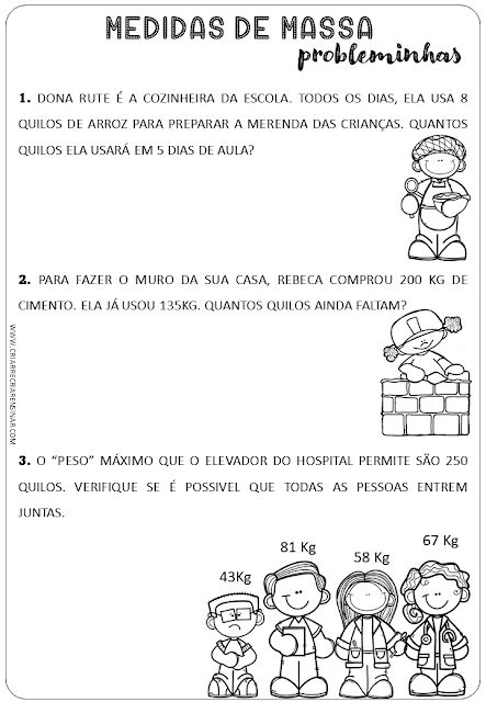 Atividades Medidas De Comprimento Massa E Capacidade Criar Recriar