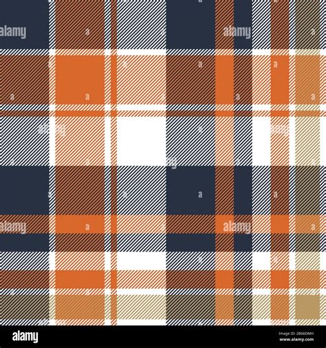 Orange Check Plaid Seamless Pattern Vector Illustration Stock Vector