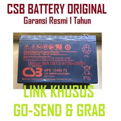 Jual Battery Original CSB UPS 12460 F2 12V 460W Pcs 9 6V 5 Min