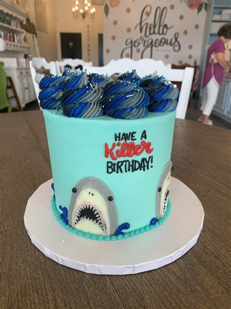 Have a Killer Birthday, shark cake - Hayley Cakes and Cookies Hayley Cakes and Cookies