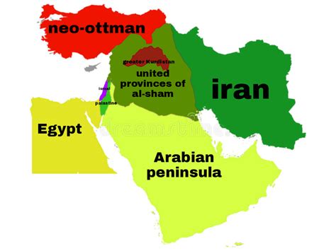 A redrawn version of middle East borders something is bothering and idk ...