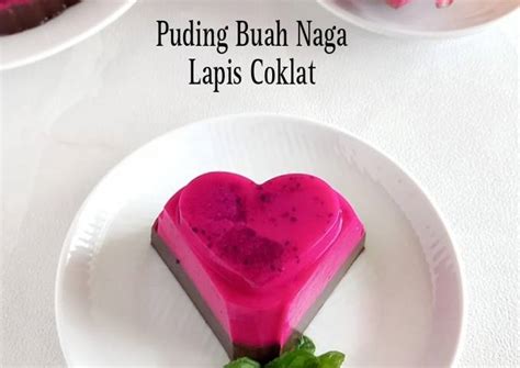 Resep Puding Buah Naga Lapis Coklat Oleh Desfita MamiCay Cookpad