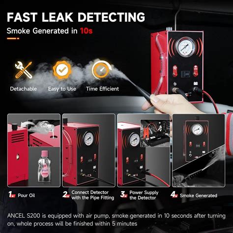 Ancel S Automotive Evap Smoke Machine Vacuum Leak Detector Tester