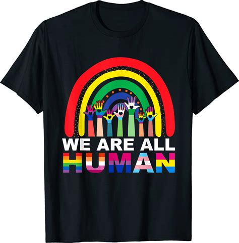 We Are All Human Pride Ally Rainbow Lgbt Flag Gay Pride T Shirt Walmart