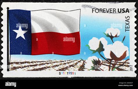 Flag Of Texas State On Us Postage Stamp Stock Photo Alamy