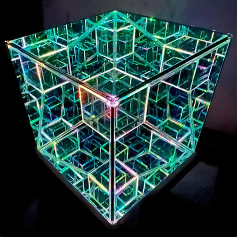 Sale 24 Custom Tesseract Hypercube Infinity Mirror Art Sculpture Made