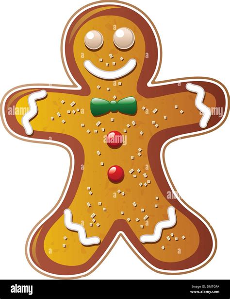 Vector Gingerbread Cookie Man Stock Vector Image Art Alamy