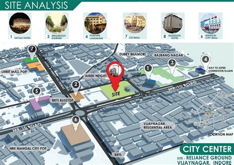 a map showing the location of sites and locations for various ...
