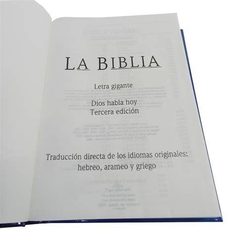 Biblia Dios Habla Hoy Letra Gigante Tienda Sociedad Bíblica