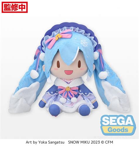 Fuwapuchi Hatsune Miku Snow Miku Ver Dodeka Jumbo Plush Sega